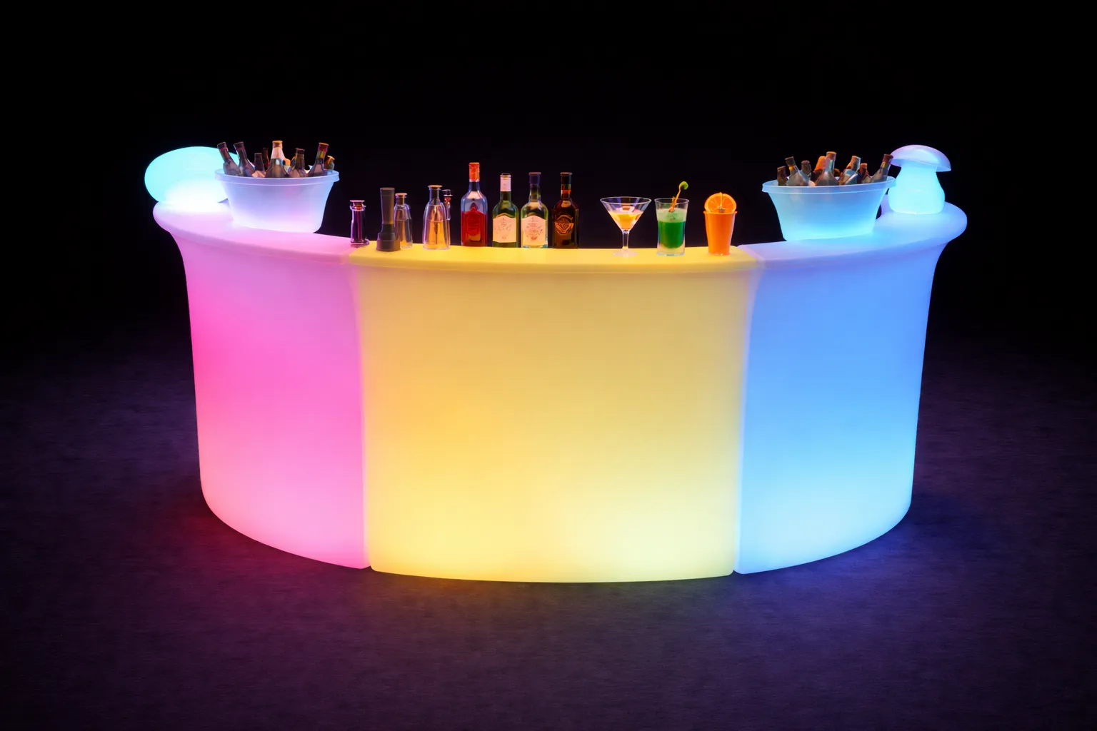 LED Theke mieten – beleuchtetes Loungemöbel – 5