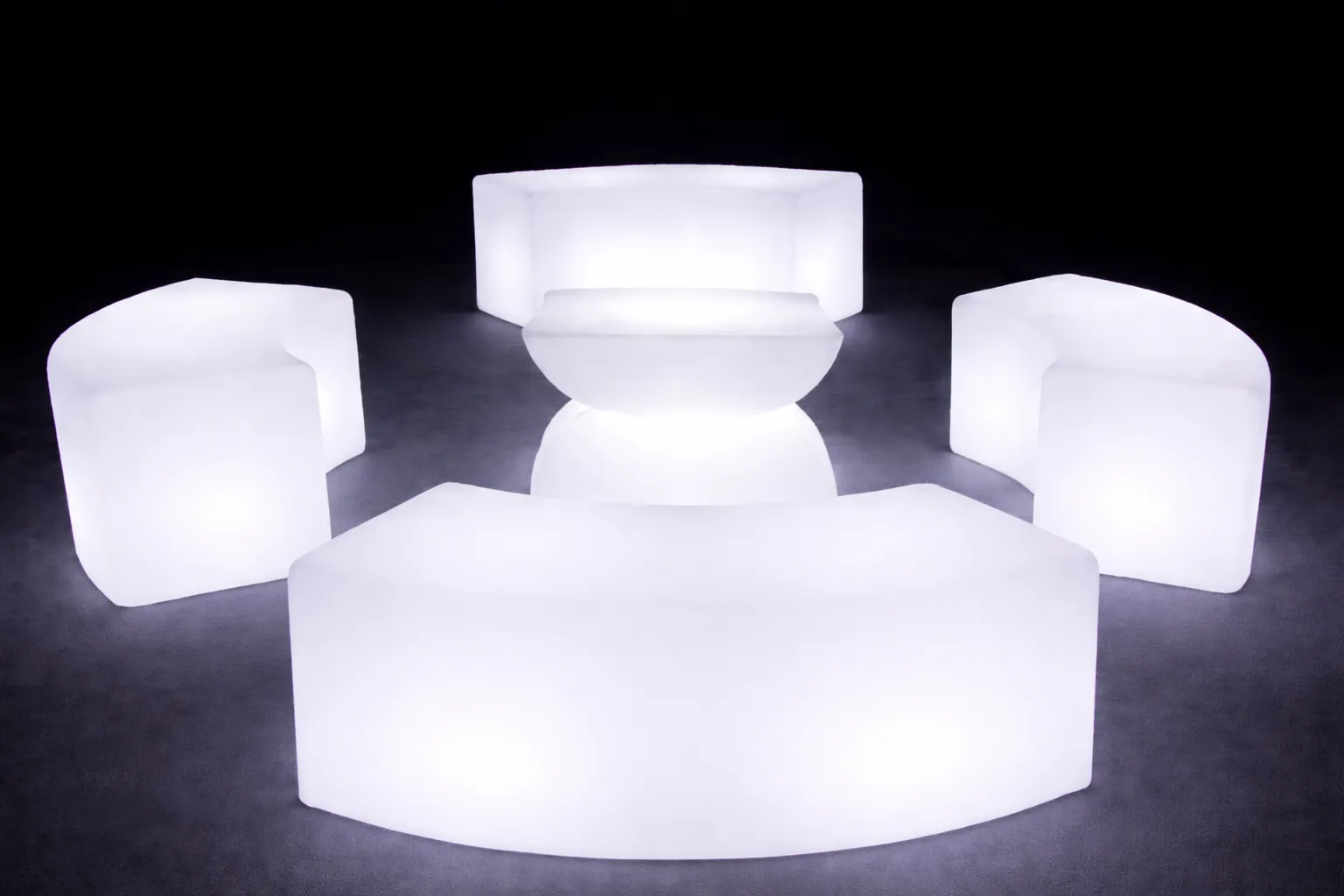 LED Lounge Circle mieten – beleuchtetes Loungemöbel