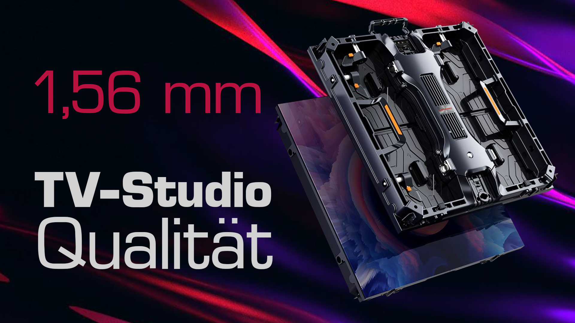 Hochauflösende LED Wand - gestochen scharf - in TV STUDIO Qualität - 1,56 mm Pixelpitch – 2