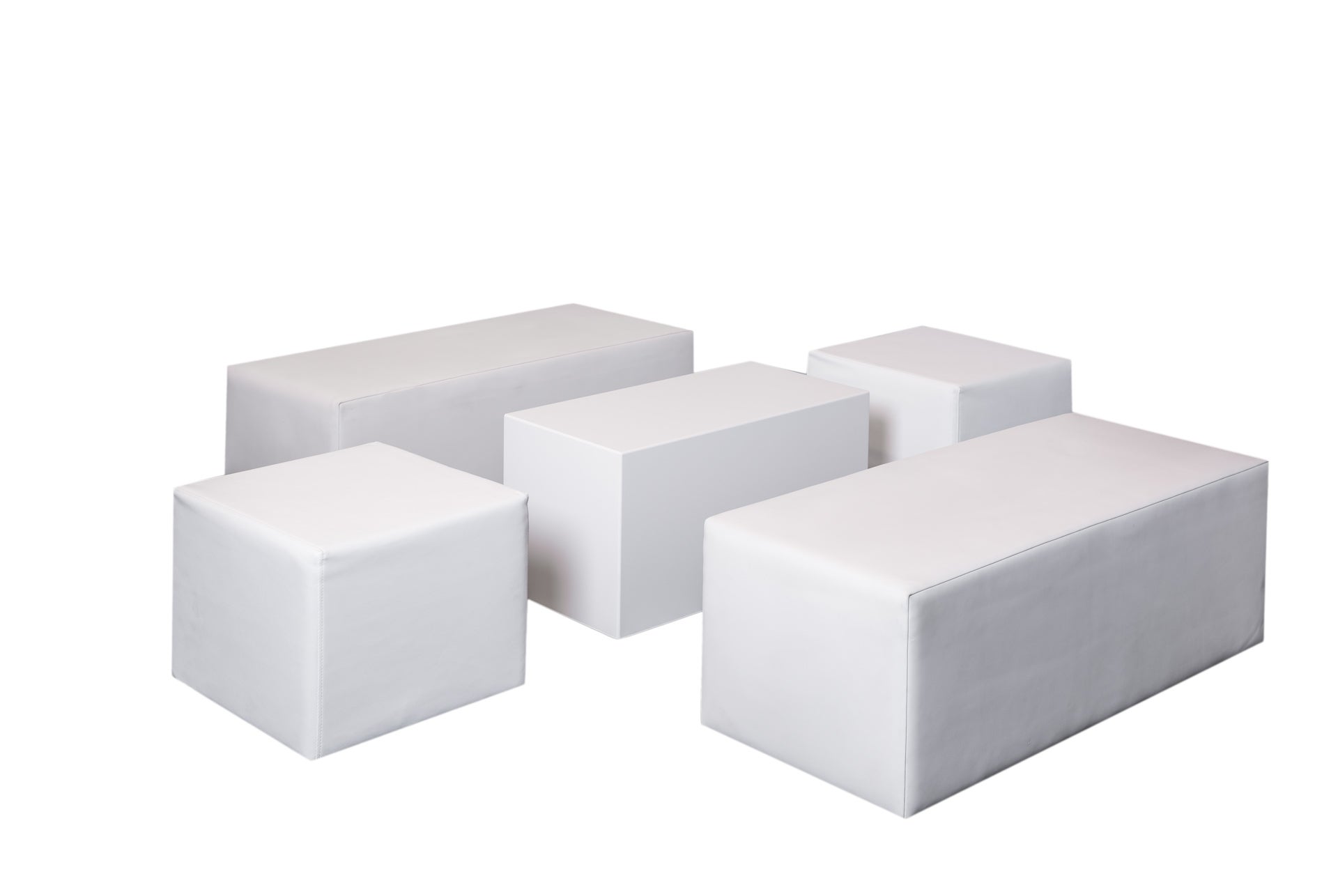 Loungekombination, Loungewürfel, Loungetisch White Lounge Weiß