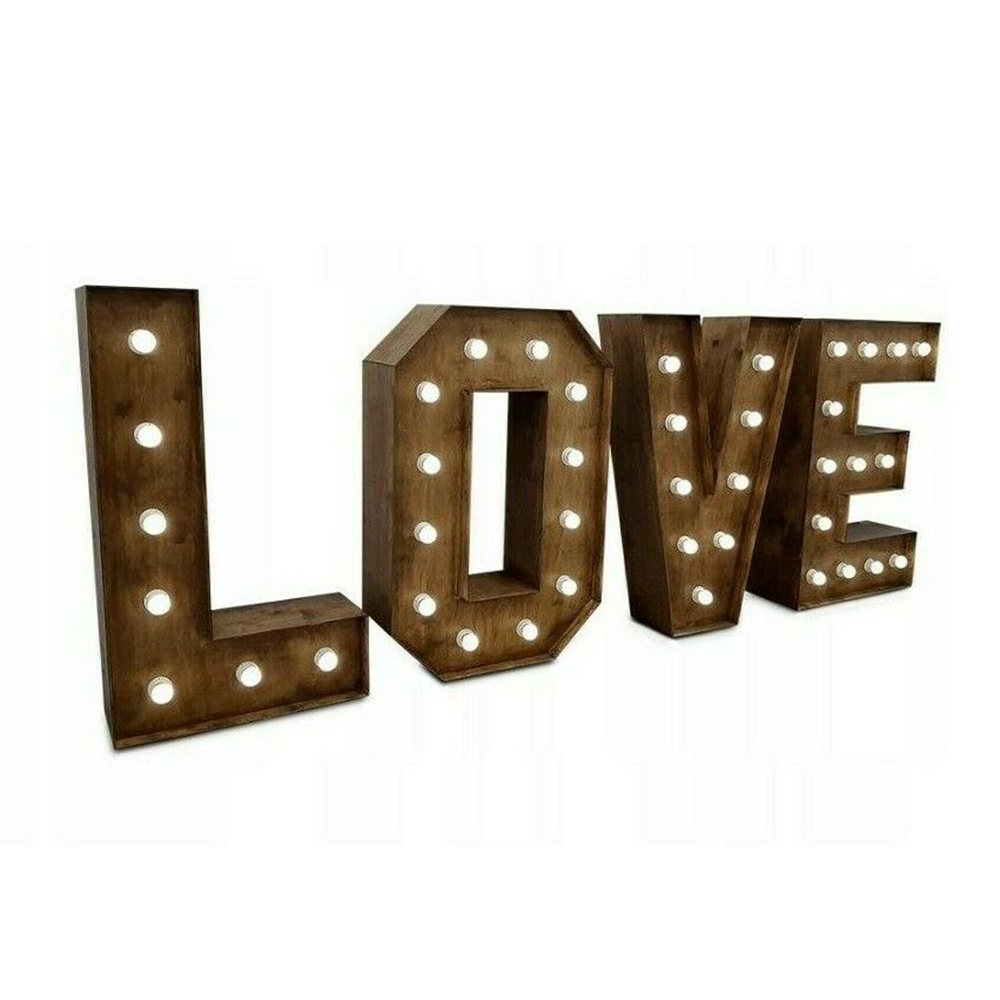 Leuchtbuchstaben XXL " LOVE " in Weiß oder Braun / Love Signs / Love Letters – 2