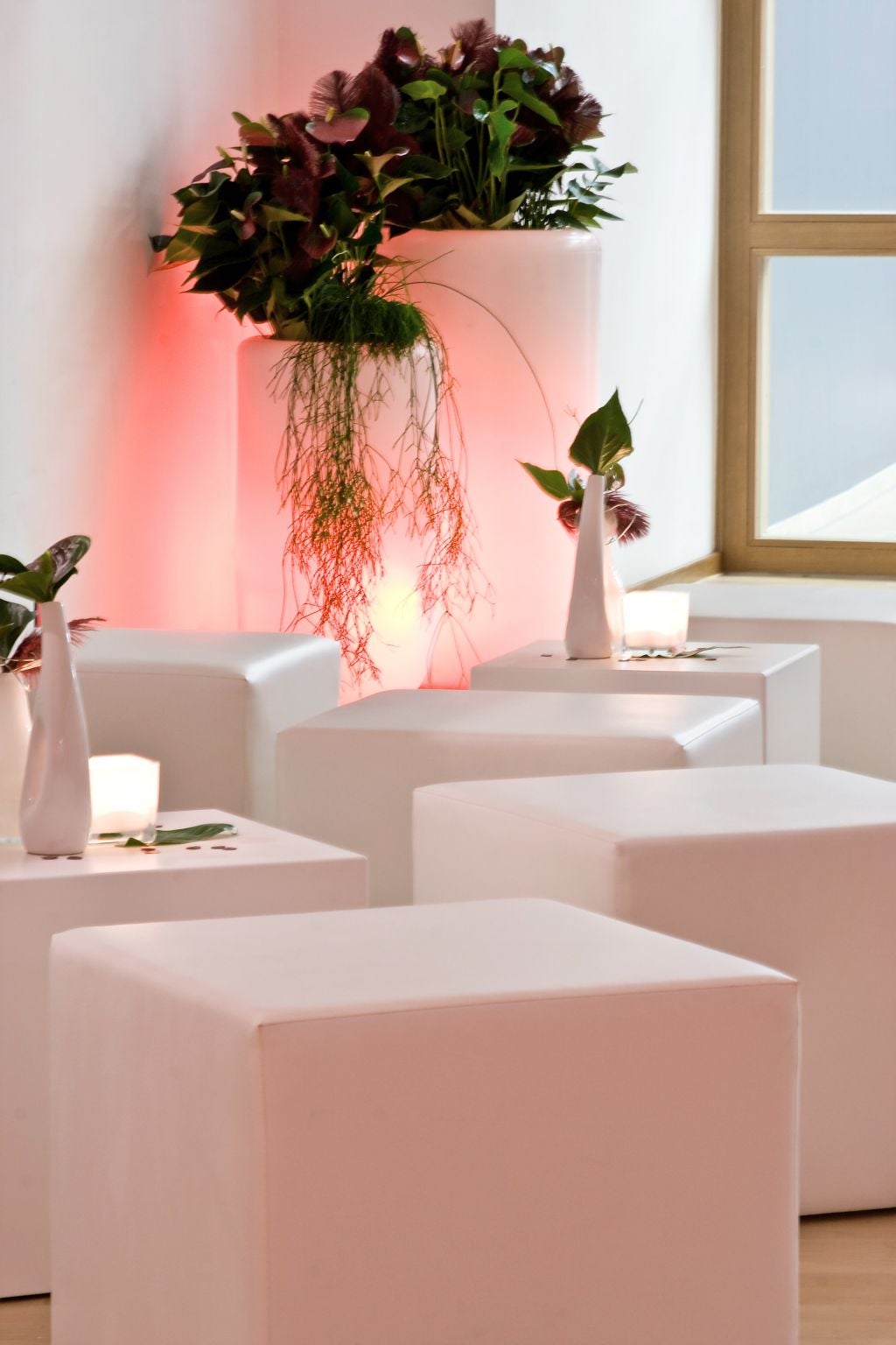 Loungekombination, Loungewürfel, Loungetisch White Lounge Weiß – 4