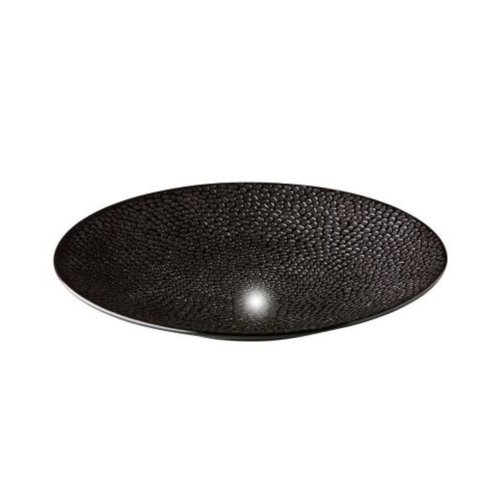 "Honeycomb" Coupe Teller 27,5 cm, Schwarz, mit Struktur, Haptik, Modern, Extravaganz, Hochwertig, Menüteller, Bowl, tiefer Teller, Suppenteller, Ambiente