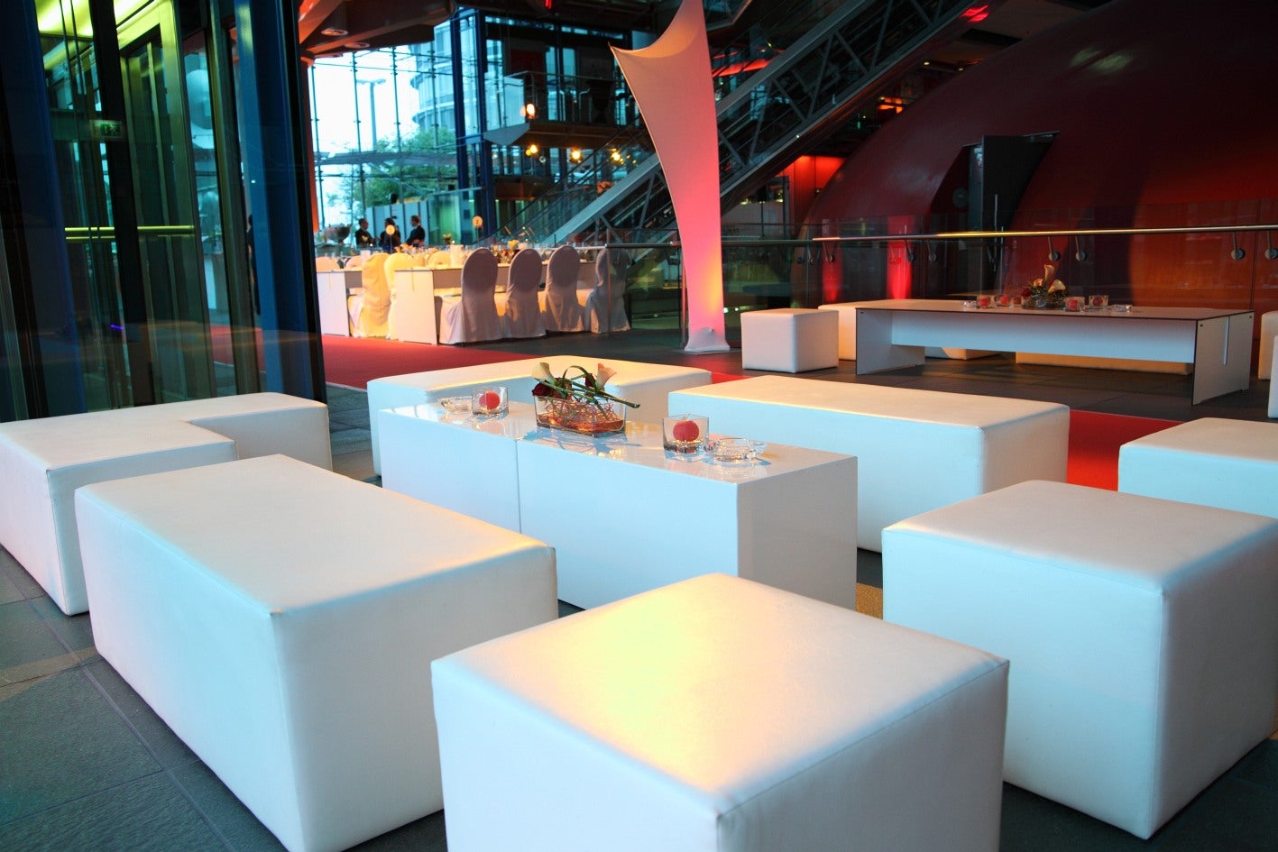 Loungekombination, Loungewürfel, Loungetisch White Lounge Weiß – 2