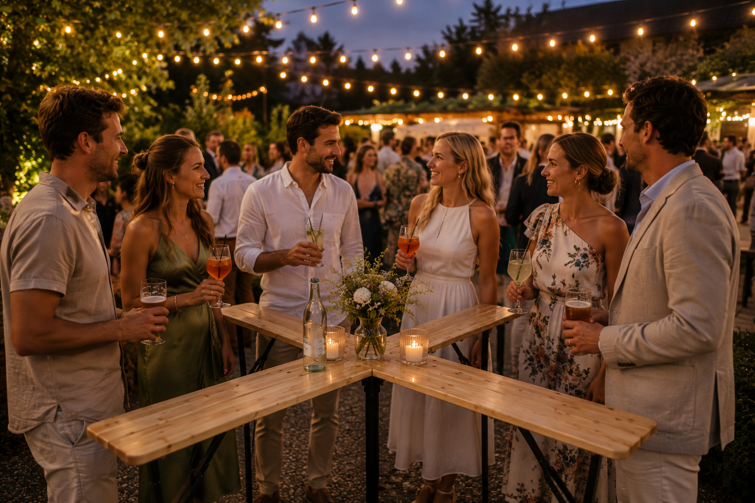 Premium Outdoor-Stehtisch für Sommerfest, Vereinsfeier & Gartenparty mieten – 2