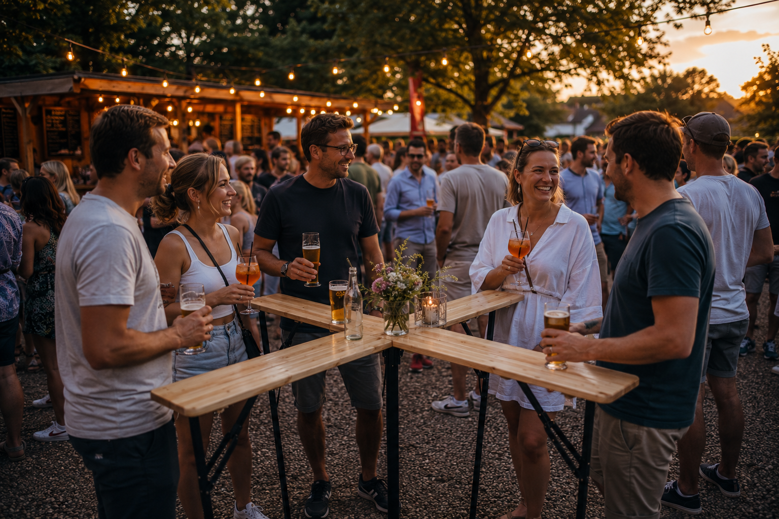 Premium Outdoor-Stehtisch für Sommerfest, Vereinsfeier & Gartenparty mieten