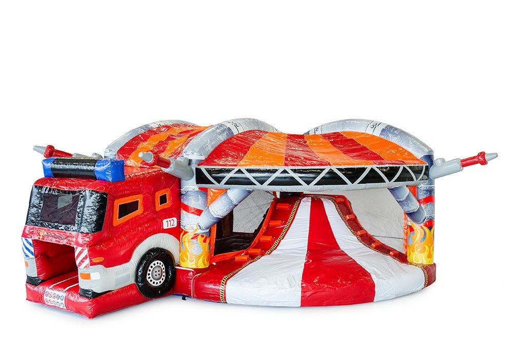 Große Feuerwehr Hüpfburg mit Rutsche | Vereinsfest & Event – 3