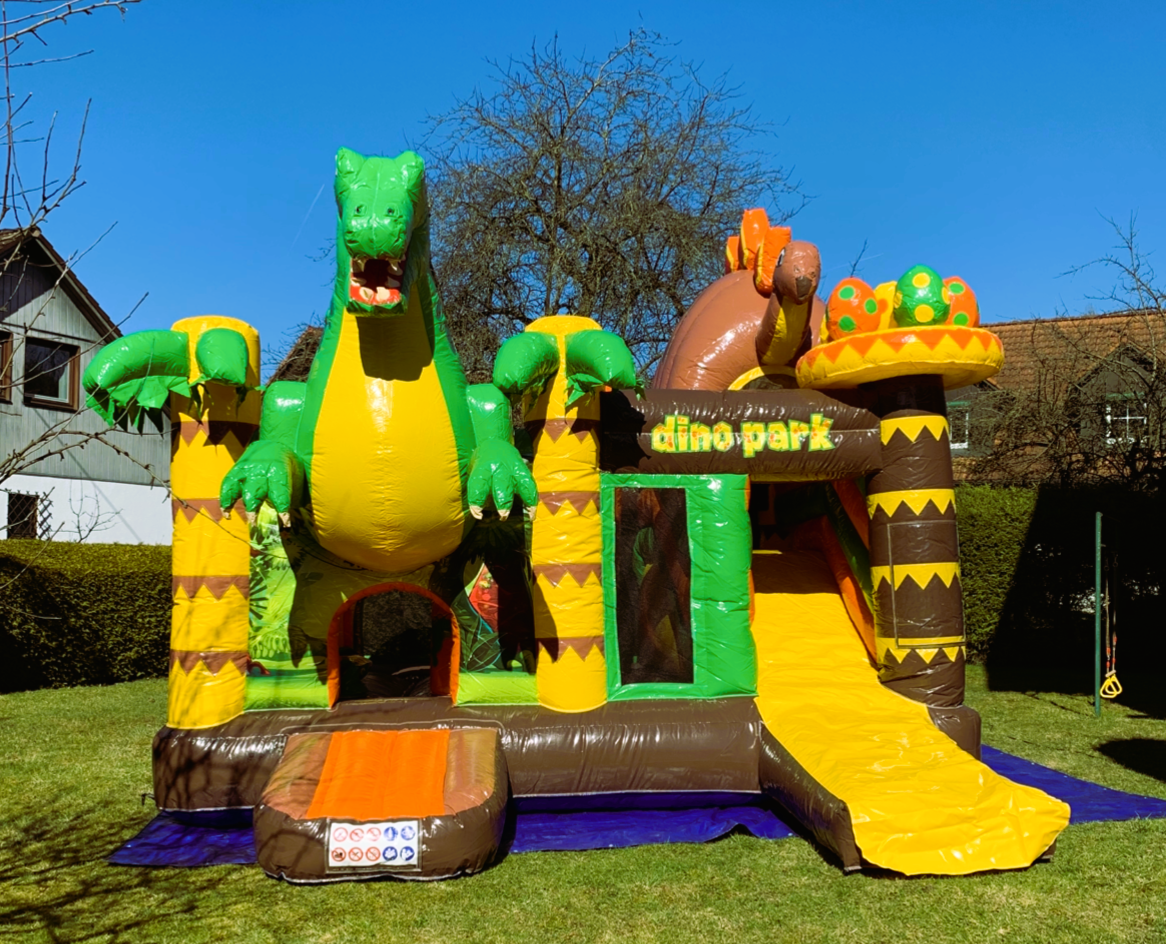 Dino Hüpfburg mieten mit Rutsche | Event & Geburtstag – 2