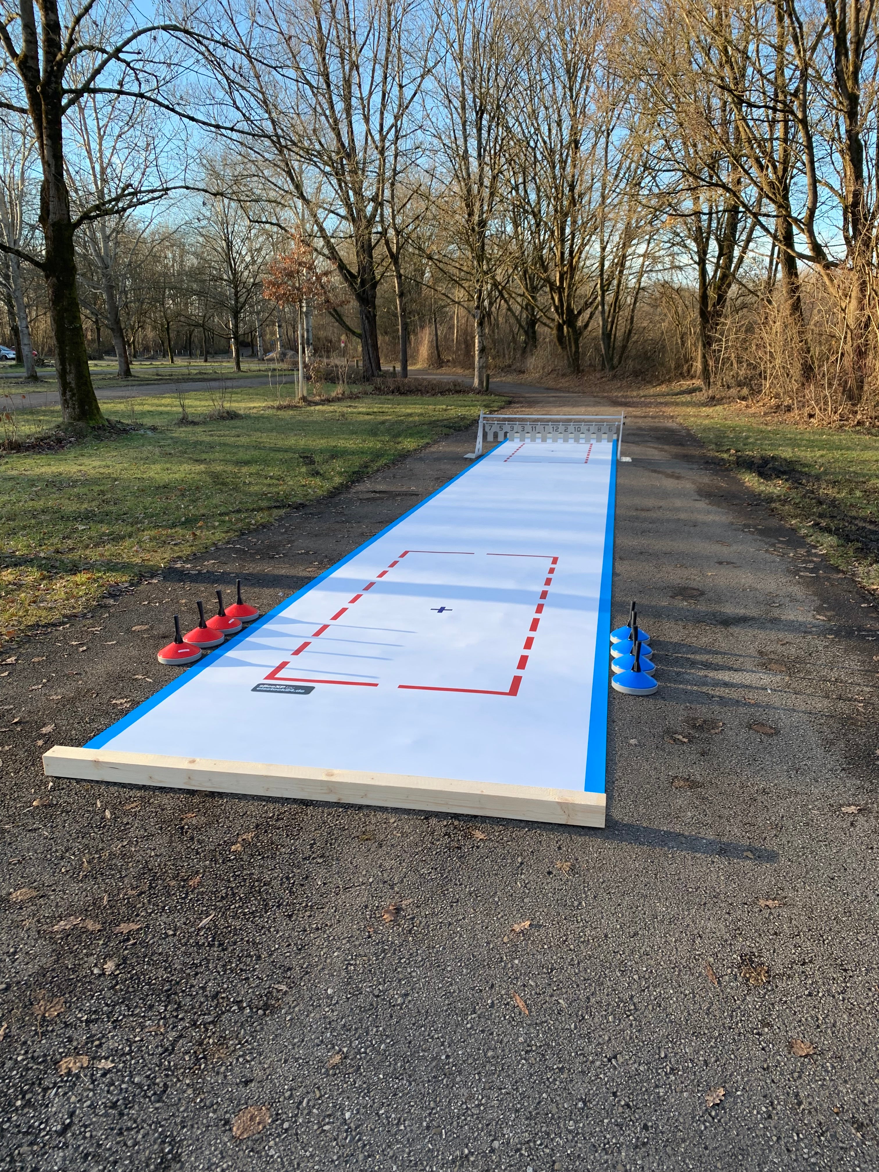 Mobile Eisstockbahn 2x14 Meter❄️