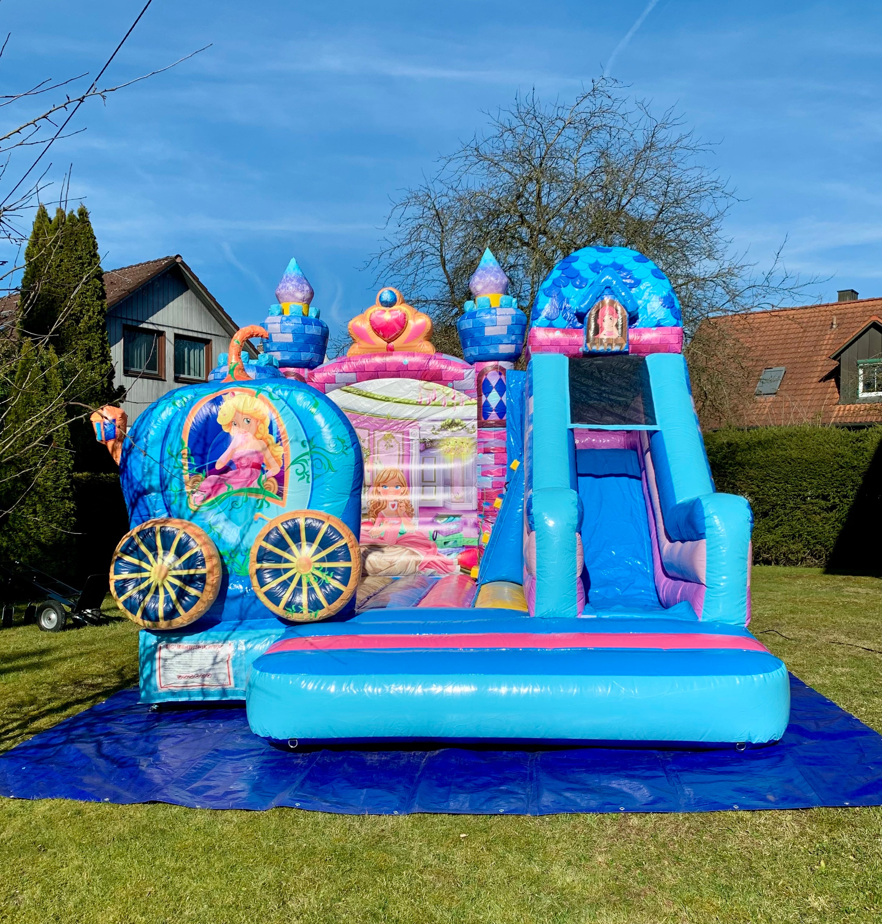 Hüpfburg Prinzessin mit Rutsche zu vermieten