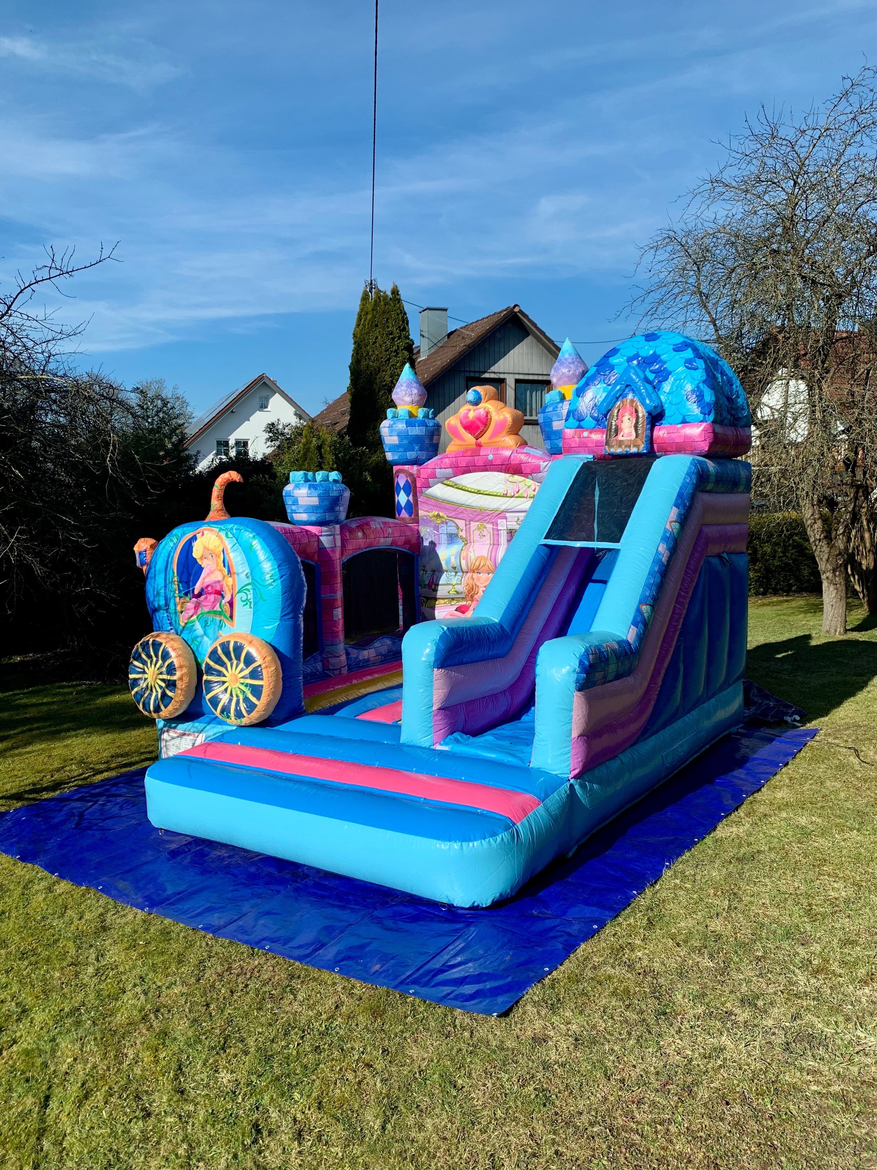 Hüpfburg Prinzessin mit Rutsche zu vermieten – 3