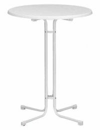 Stehtisch klappbar, Ø70cm, weiß rund, Höhe 110cm