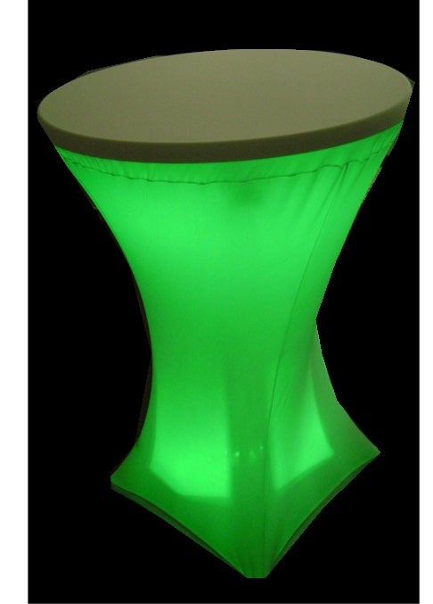 Stehtisch klappbar, Ø70cm, weiß rund, Höhe 110cm – 3