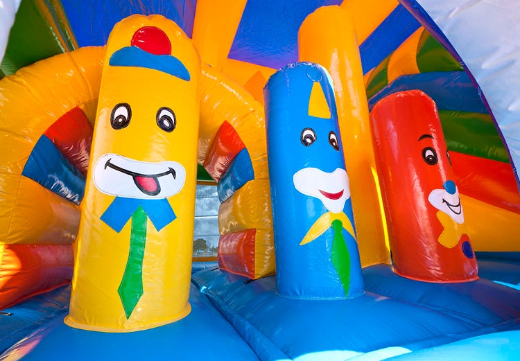 Hüpfburg Multiplay Clown mit Dach – 3