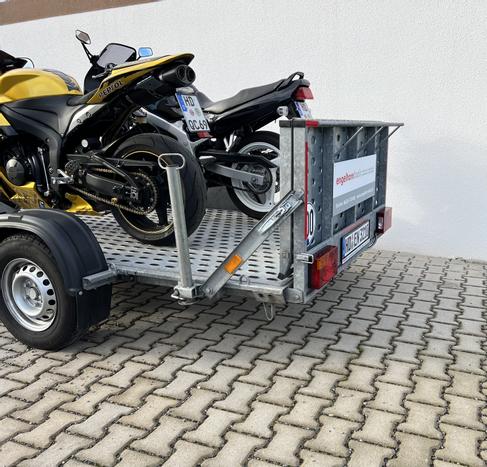 Motorrad-Transportanhänger / Profi Doppel Motorradanhänger 1.300KG – 2