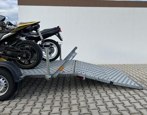 Motorrad-Transportanhänger / Profi Doppel Motorradanhänger 1.300KG – 4