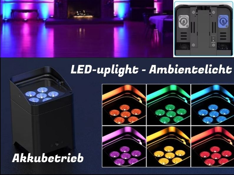 Akku-Uplight LED RGBWA+UV mieten – Speyer / Rhein-Neckar, ab 17 €