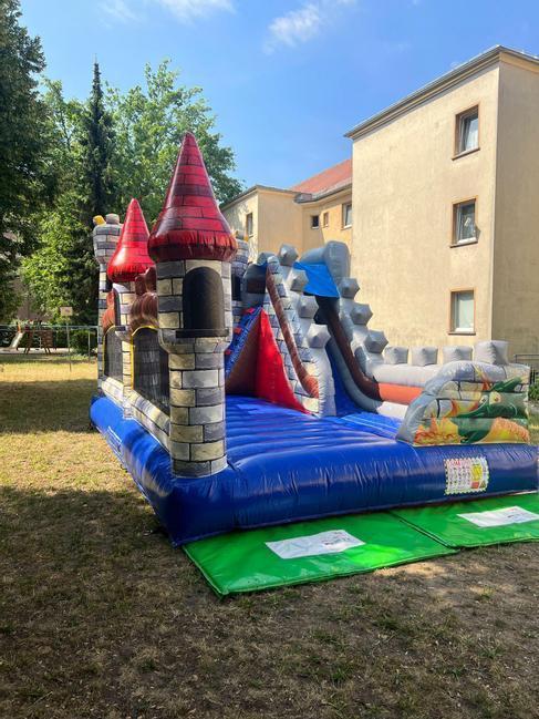 Drachen Ritterhüpfburg mit Rutsche Profi Hüpfburg inkl. Zubehör – 3