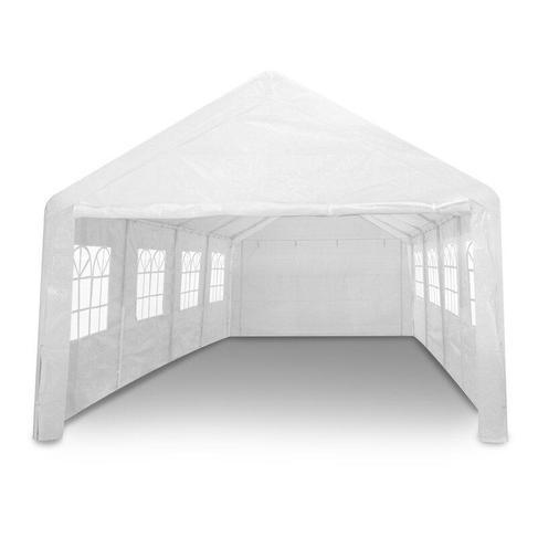 Festzelt Bierzelt Partyzelt Pavillon 8x4 Meter weiss stabil mieten leihen optional mit Lieferung und Aufbau – 2