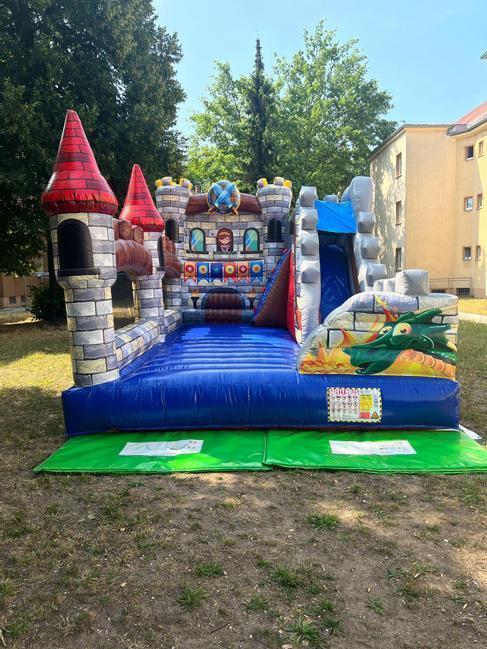 Drachen Ritterhüpfburg mit Rutsche Profi Hüpfburg inkl. Zubehör – 2