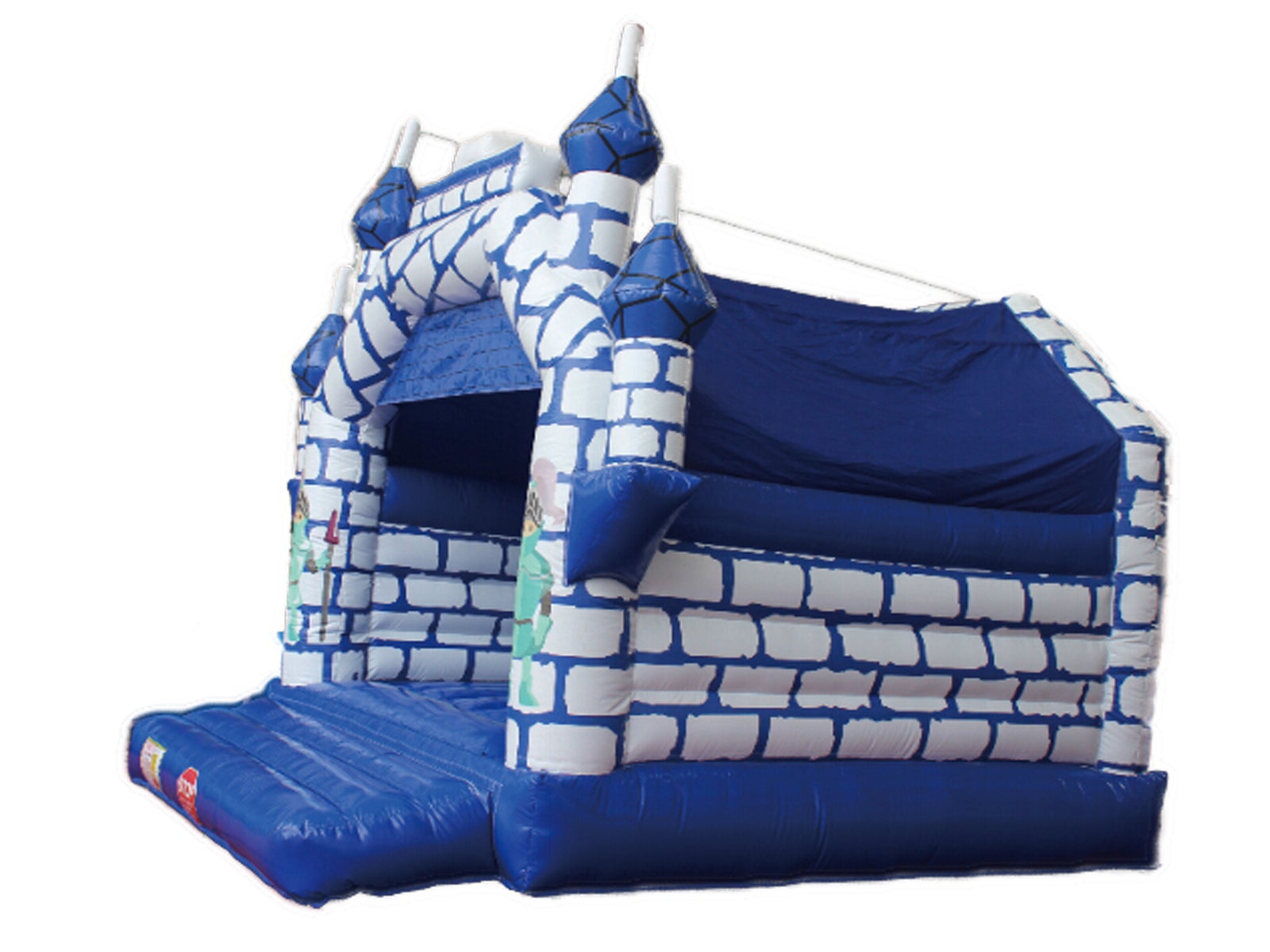 Hüpfburg blauer Ritter besonders schön in Form einer Ritterburg – 3