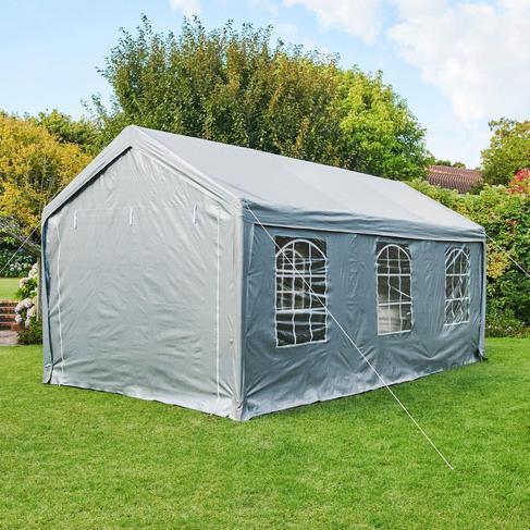 Festzelt Zelt Bierzelt Partyzelt Pavillon 6x3 Meter modern grau stabil mieten leihen optional mit Lieferung und Aufbau – 2