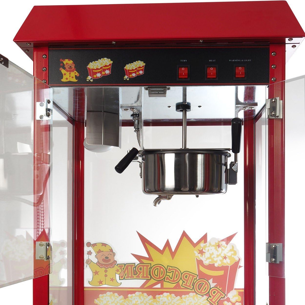 Profi Popcornmaschine mit Wagen Popcornmaker XXL Fun Food Event Party Messe frisches warmes Popcorn – 4