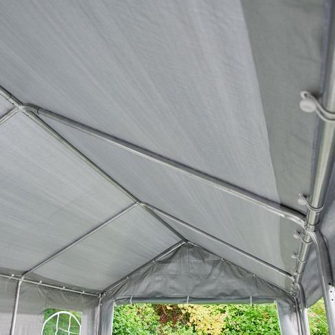 Festzelt Zelt Bierzelt Partyzelt Pavillon 6x3 Meter modern grau stabil mieten leihen optional mit Lieferung und Aufbau – 4