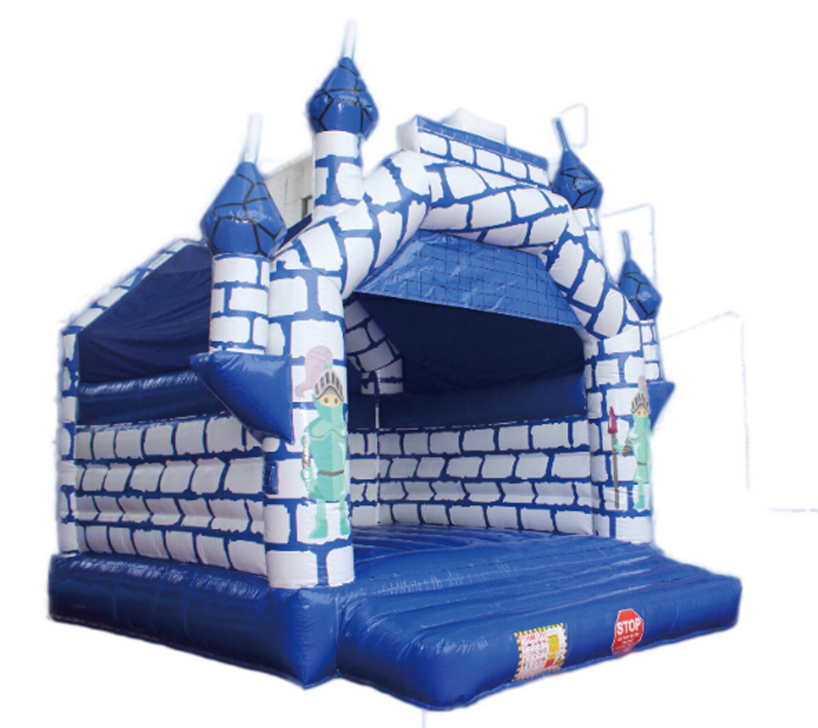 Hüpfburg blauer Ritter besonders schön in Form einer Ritterburg – 2