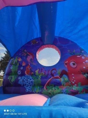Profi Hüpfburg Luftburg Springburg Meerjungfrau mit Rutsche Mädchentraum günstig leihen mieten in Mittelfranken Nürnberg Fürth Erlangen Ansbach Schwabach Lauf Zirndorf Roth – 3