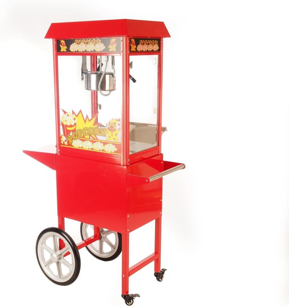 Profi Popcornmaschine mit Wagen Popcornmaker XXL Fun Food Event Party Messe frisches warmes Popcorn – 2