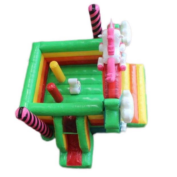 Profi Hüpfburg Luftburg Springburg Einhorn Regenbogen mit Rutsche Mädchentraum günstig leihen mieten in Mittelfranken Nürnberg Fürth Erlangen Ansbach Schwabach Lauf Zirndorf Roth – 4