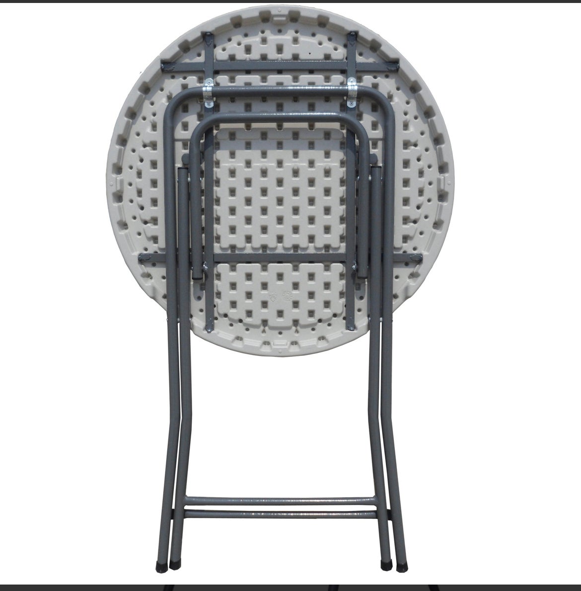Stehtisch, Bistrotisch, Klapptisch, 80cm, weiß – 2