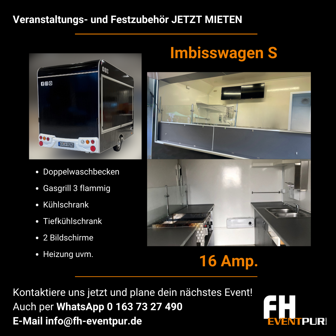 Imbisswagen S mieten – Einsteigermodell für Märkte & Privatfeiern