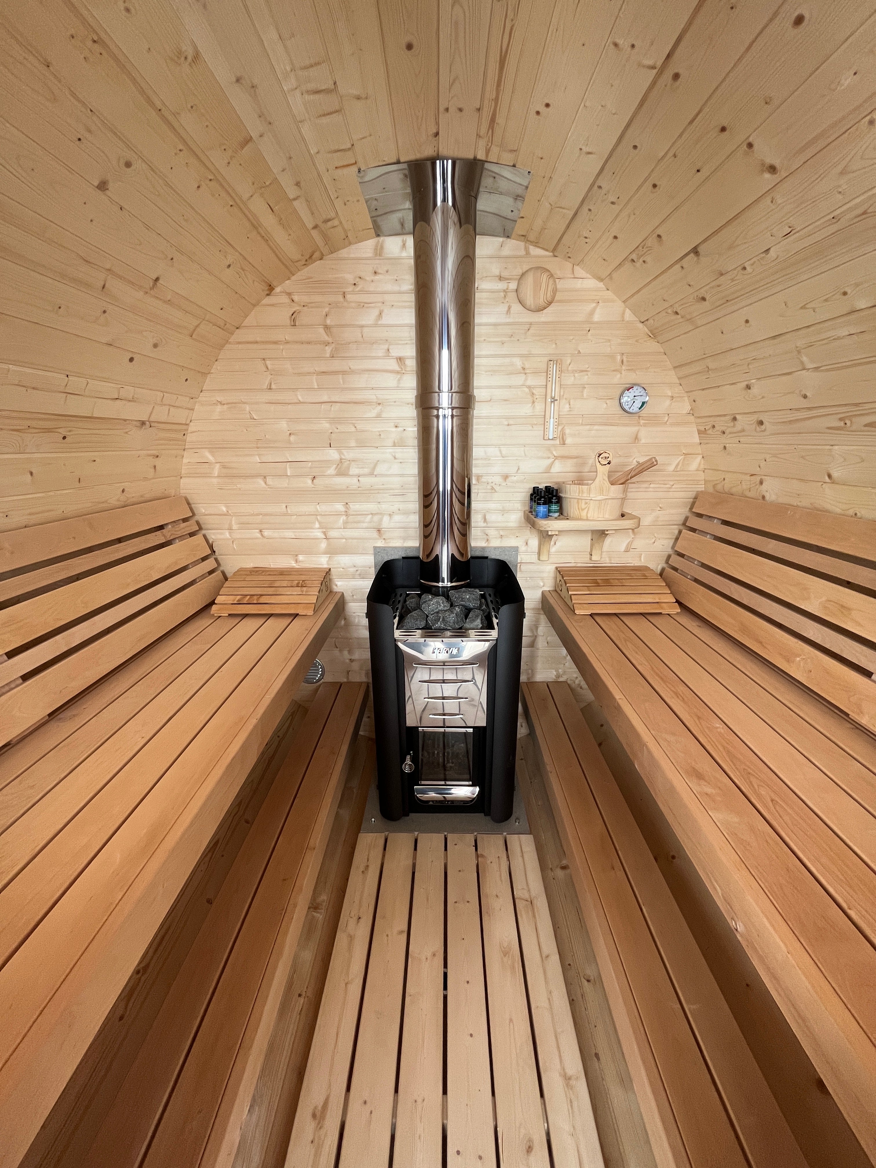 mobile Sauna, Saunaanhänger, Fasssauna Allgäusauna to go – 3