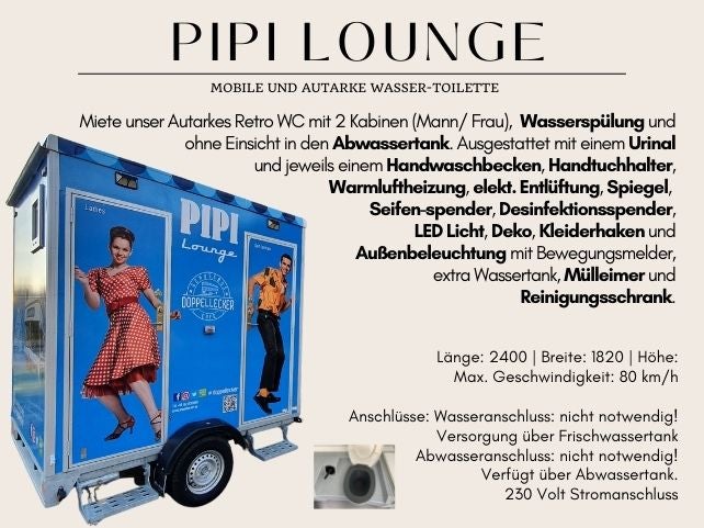 PIPI Lounge - VIP Toilettenwagen / Party WC – 4