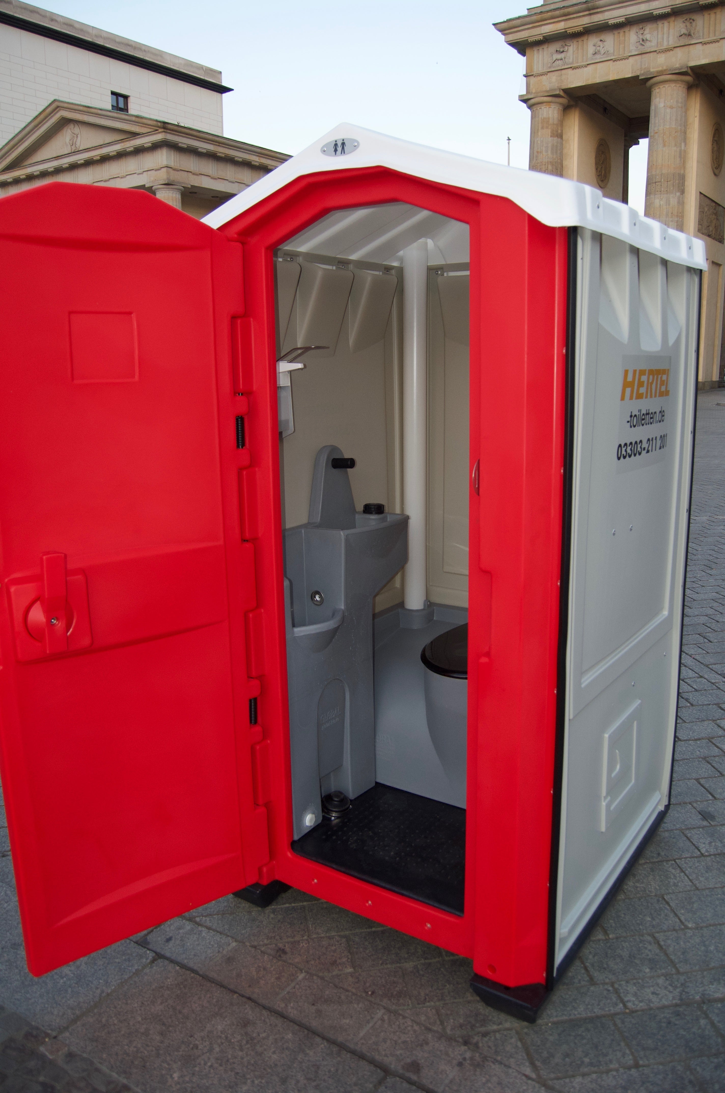 Mobile Toilettenkabine mit Handwaschbecken / Event / incl. Lieferung-Service-Abholung – 3