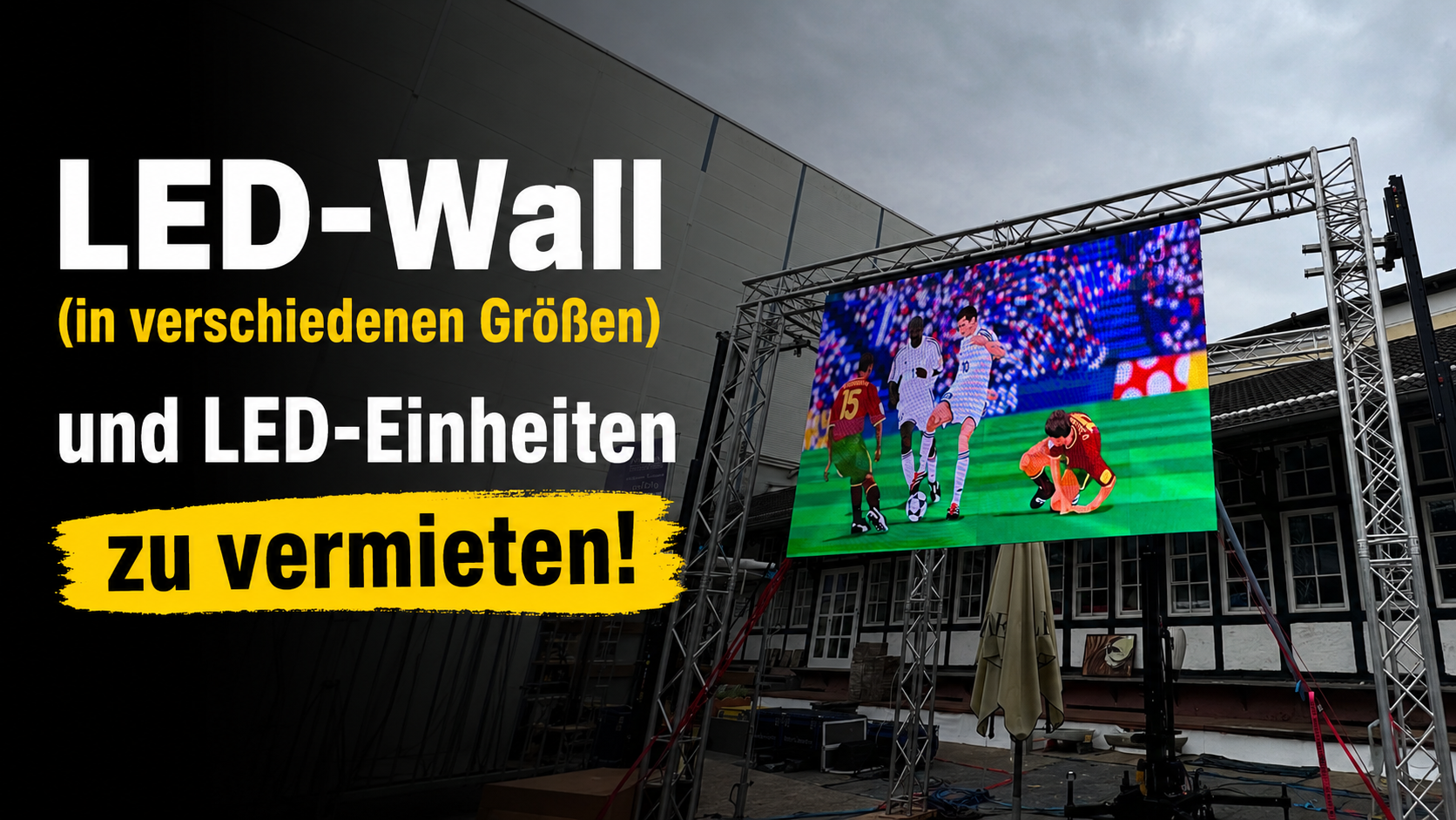 Outdoor-LED-Video-Wall bis maximal 22qm auf Wunschformat