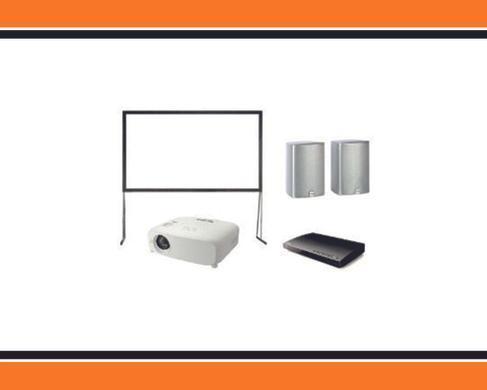 Public Viewing Set S Beamer Leinwand Lautsprecher