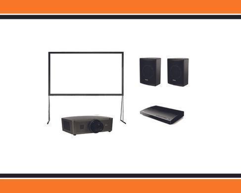 Public Viewing Set XL Beamer Leinwand Lautsprecher