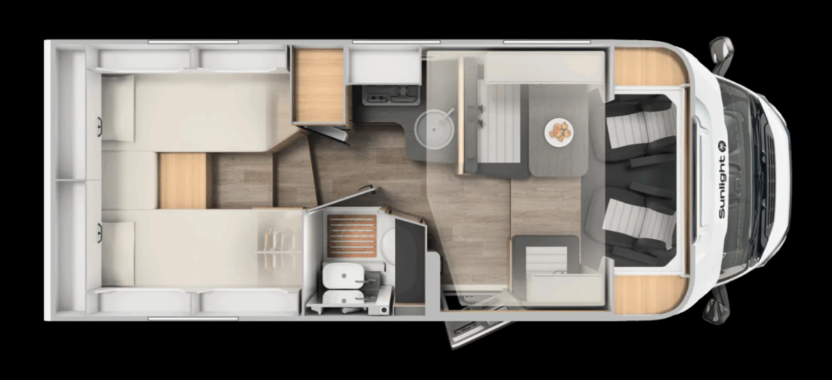 Wohnmobil Sunlight T66 S Teilintegriert mit Einzelbetten