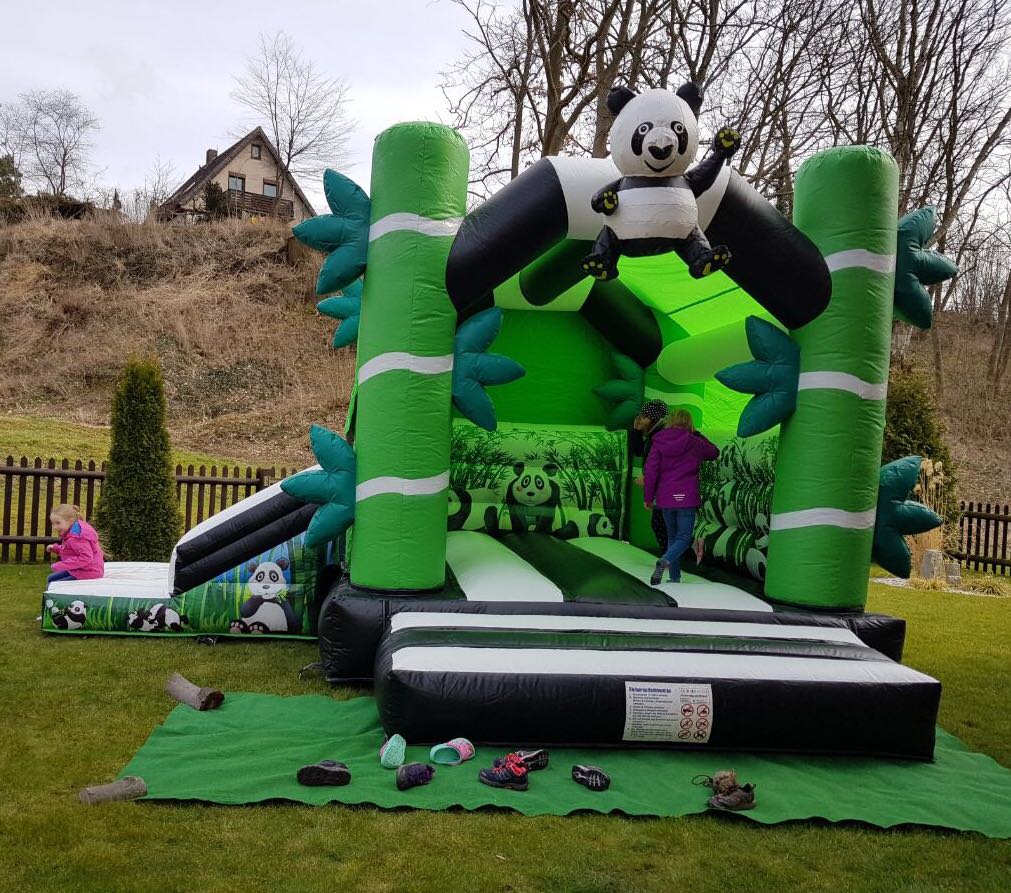 Hüpfburg Panda mit Rutsche und Sonnendach – 2