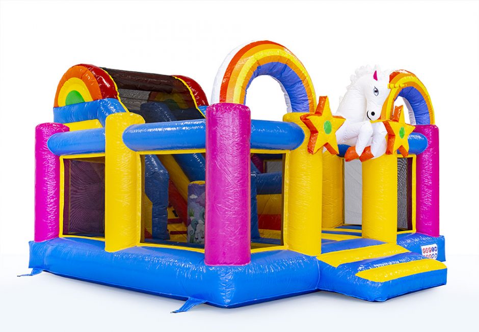 Hüpfburg Slidebox Einhorn – 2
