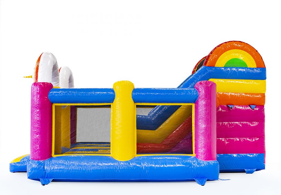 Hüpfburg Slidebox Einhorn – 3