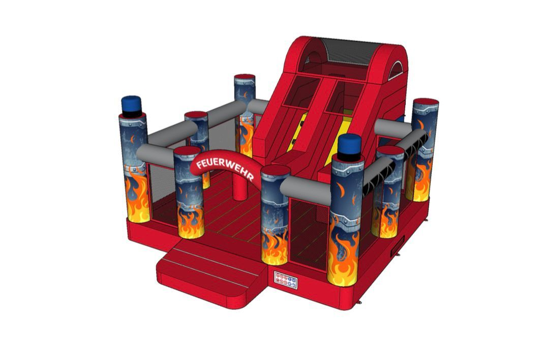 Hüpfburg Slidebox Feuerwehr – 4