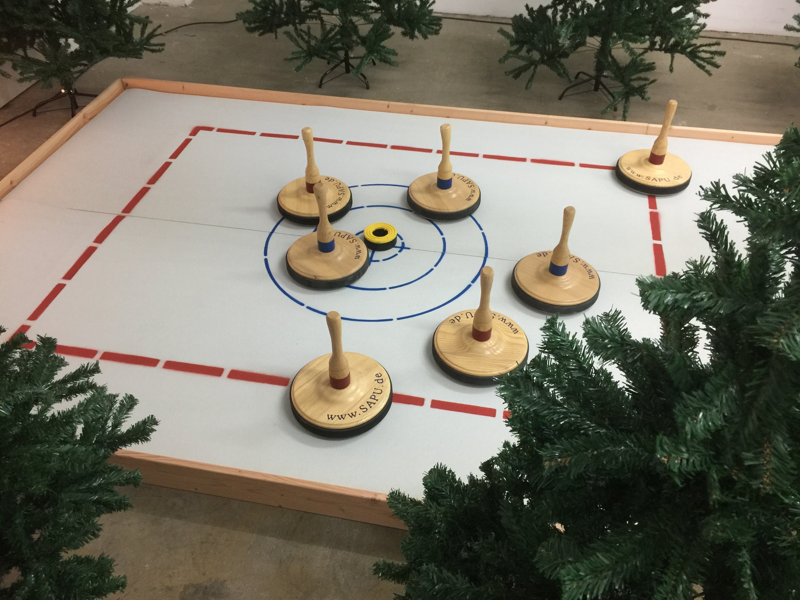 Mobile Premium Eisstockbahn - Eisstockschießen - Curlingbahn - Latterspiel für indoor und outdoor geeignet deutschlandweiter Versand