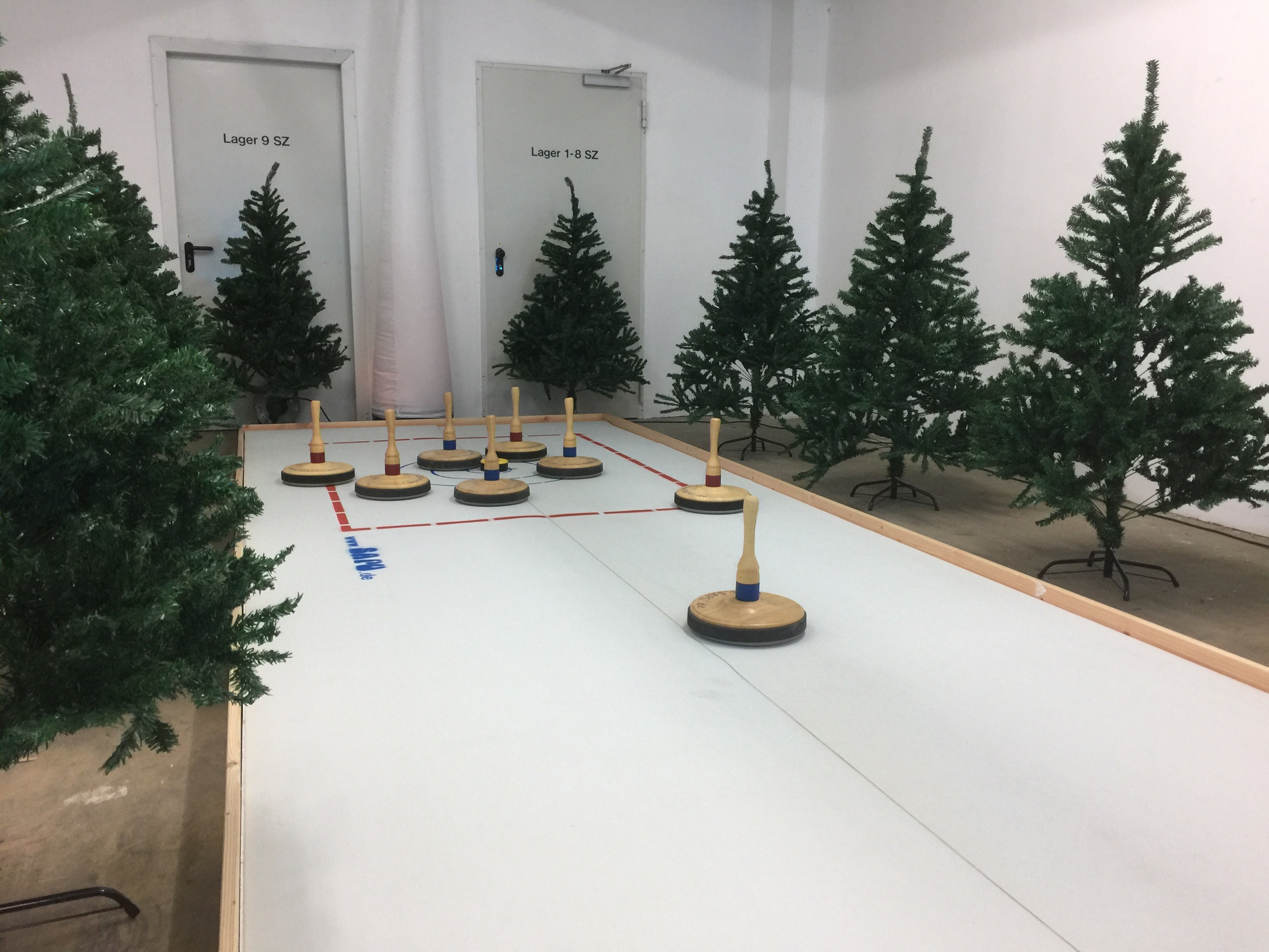 Mobile Premium Eisstockbahn - Eisstockschießen - Curlingbahn - Latterspiel für indoor und outdoor geeignet deutschlandweiter Versand – 4