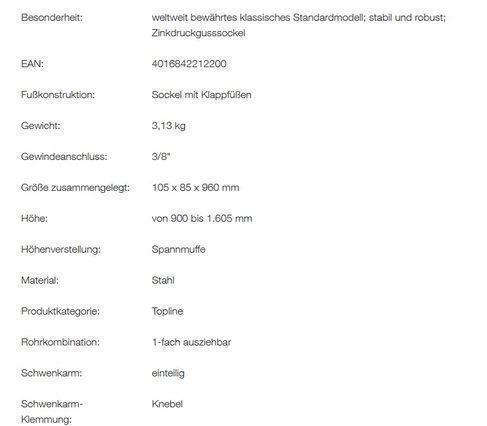 Mikrofon Stativ K&M 210 / 2 (König & Meyer) – 2