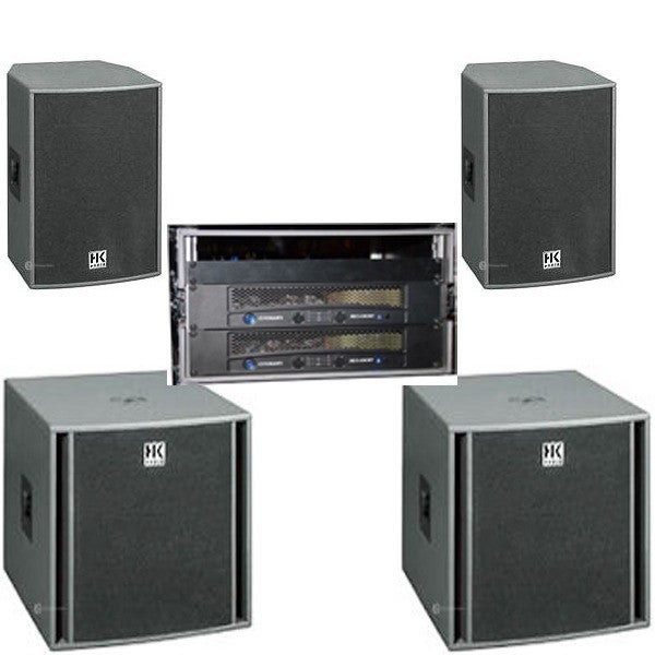 HK Audio Lautsprechersystem mit Verstärker 1800 Watt - Mischpult dran und los gehts!