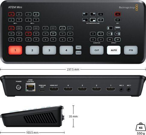 Streaming Mischpult Blackmagic Design Atem Mini (Videokonferenz, Webstream, Videoregie und Livestreams) – 3